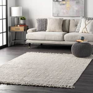 nuLOOM Hand Woven Chunky Natural Jute Farmhouse Area Rug, 4' Square, Off-white for $64 nuLOOM Hand Woven Chunky Natural Jute Farmhouse Area Rug, 4' Square, Off-white for $64