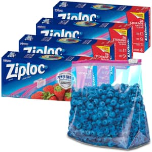 Ziploc Gallon Food Storage Slider Bags 26-Count 4-Pack for $13 via Sub & Save Ziploc Gallon Food Storage Slider Bags 26-Count 4-Pack for $13 via Sub & Save