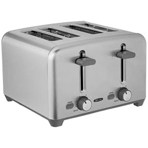 BELLA 4 Slice Toaster, Quick & Even Results Every Time, Wide Slots Fit Any Size Bread Like Bagels for $35