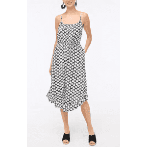 J.Crew Factory Women's Ruffle Midi Dress with Curved Hem for $24