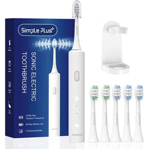 Simple Plus+ Ultrasonic Electric Toothbrush for $25