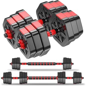 Invigalux 44-Lb. 2-in-1 Adjustable Dumbbell Set for $55 Invigalux 44-Lb. 2-in-1 Adjustable Dumbbell Set for $55