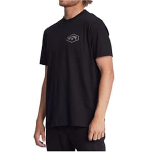 Billabong Men's Classic Short Sleeve Premium Logo Graphic Tee T-Shirt, Black Exit Arch, Small for $21