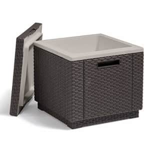 KETER Ice Cube Beer and Wine Cooler Table Perfect for Your Patio, Picnic, and Beach Accessories, for $76 KETER Ice Cube Beer and Wine Cooler Table Perfect for Your Patio, Picnic, and Beach Accessories, for $76