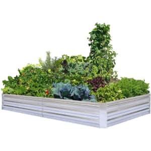 Foyuee Galvanized Raised Garden Bed for $80 Foyuee Galvanized Raised Garden Bed for $80