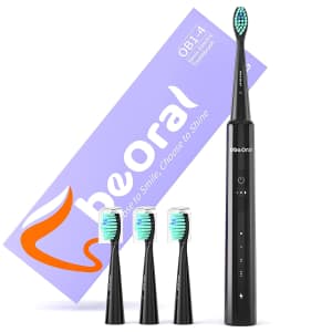 ObeOral Sonic Rechargeable Electric Toothbrush for $12