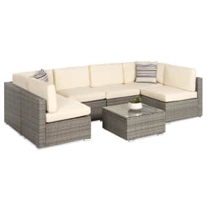 Best Choice Products 7-Piece Modular Wicker Sectional Conversation Set for $750 Best Choice Products 7-Piece Modular Wicker Sectional Conversation Set for $750