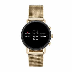 Skagen Connected Falster 2 Stainless Steel Magnetic Mesh Touchscreen Smartwatch, Color: Gold for $180