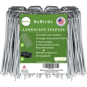 BzBirds Landscape Staples & Fabric Spacers for $8