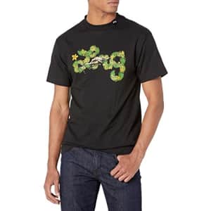 LRG Men's Planet Script Graphic Logo T-Shirt, Black, Small for $17