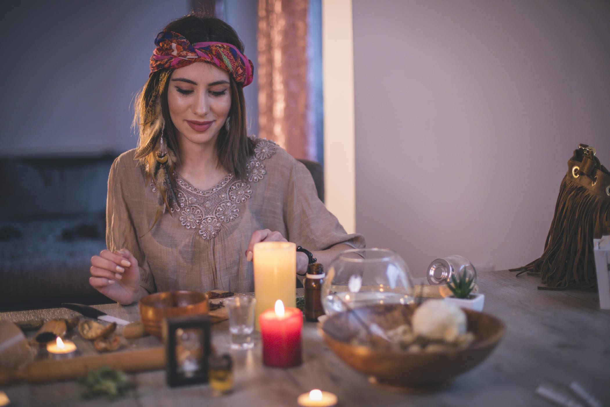 Woman Making Natural Cosmetics