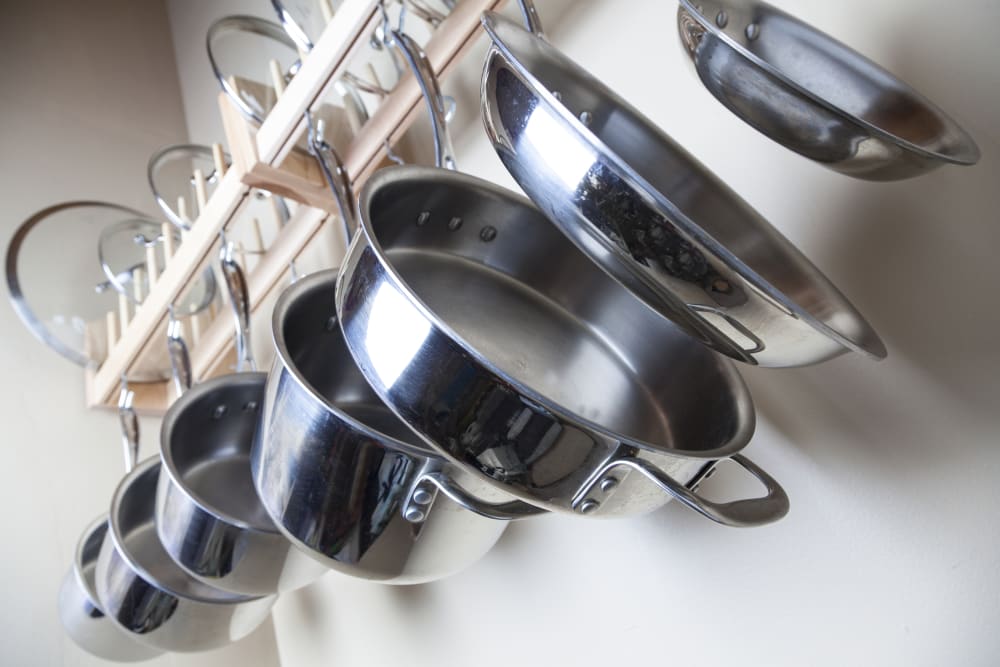 hanging pots and pans