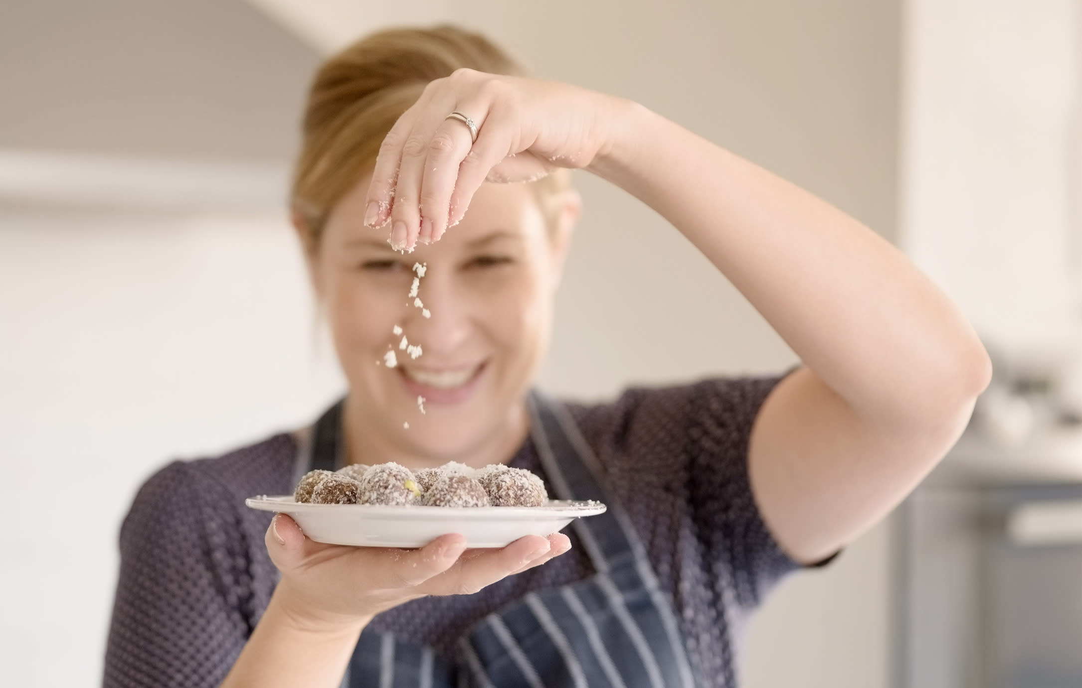 Woman With Chocolate Truffles