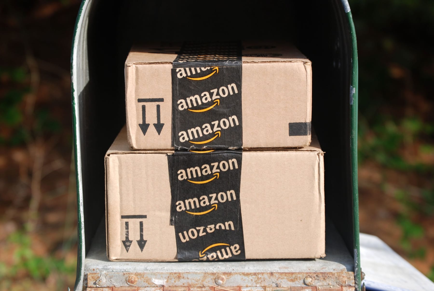 Amazon packages in mailbox