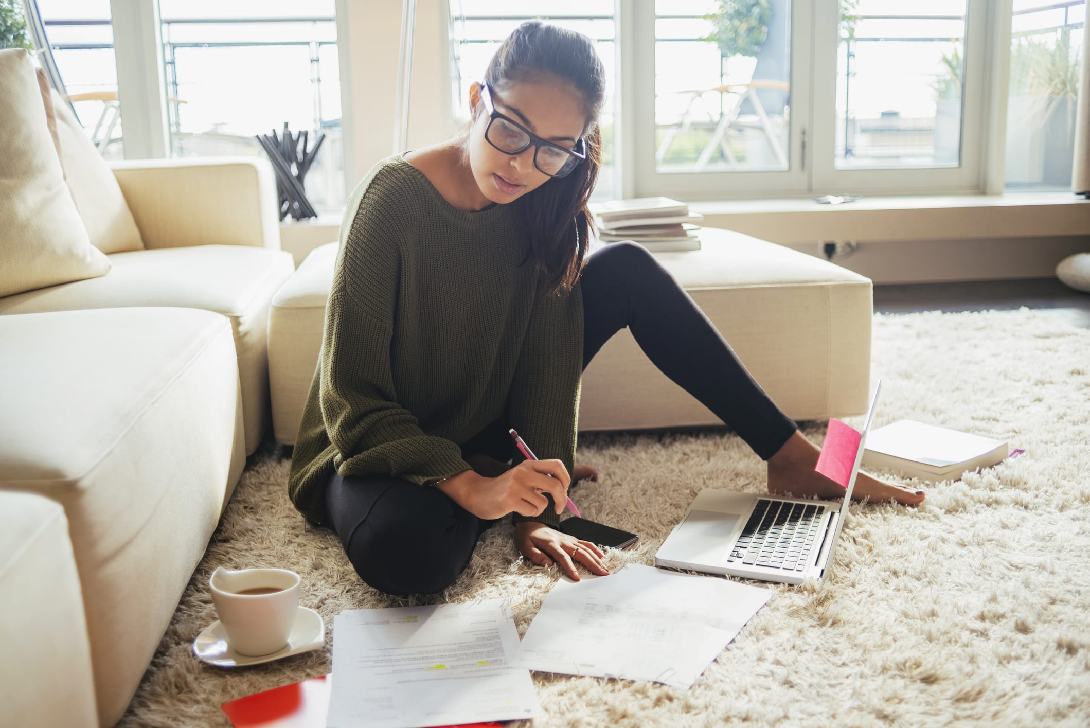 student working