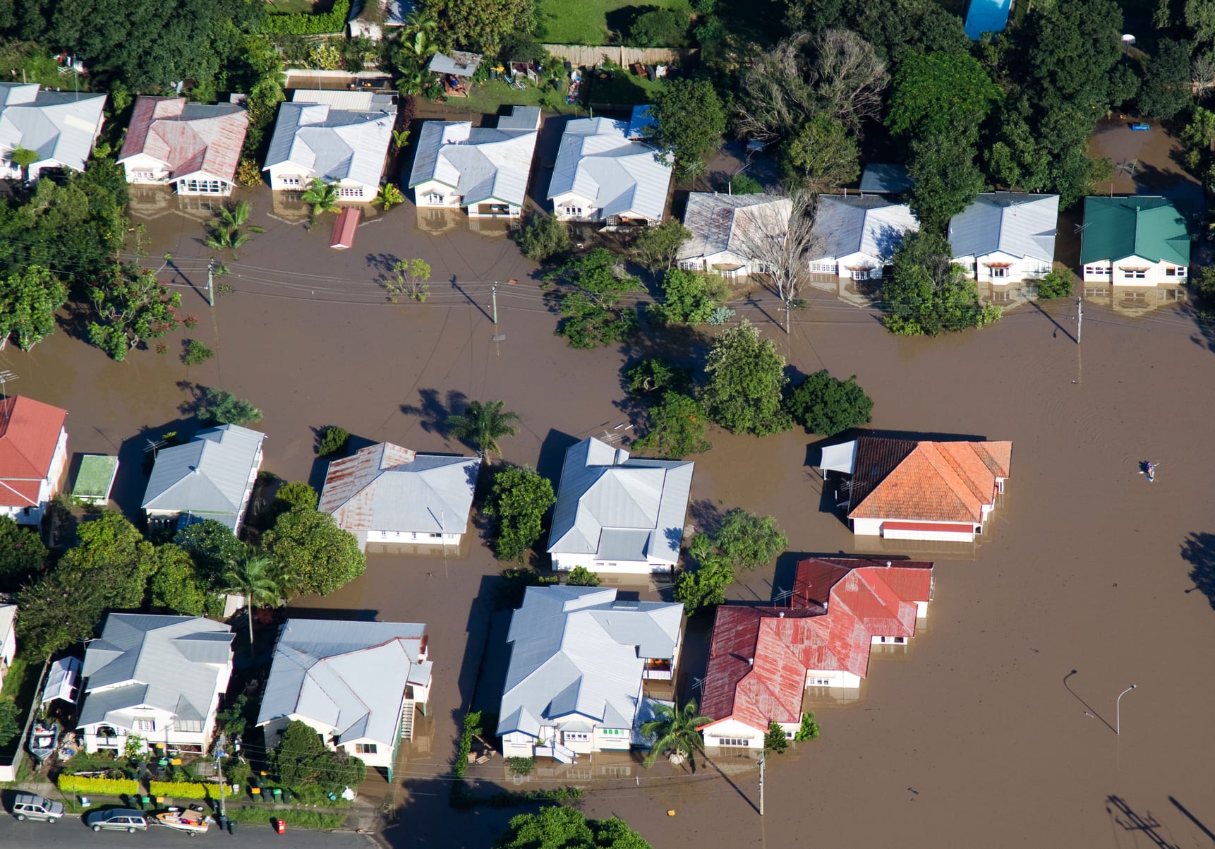 flooded homes