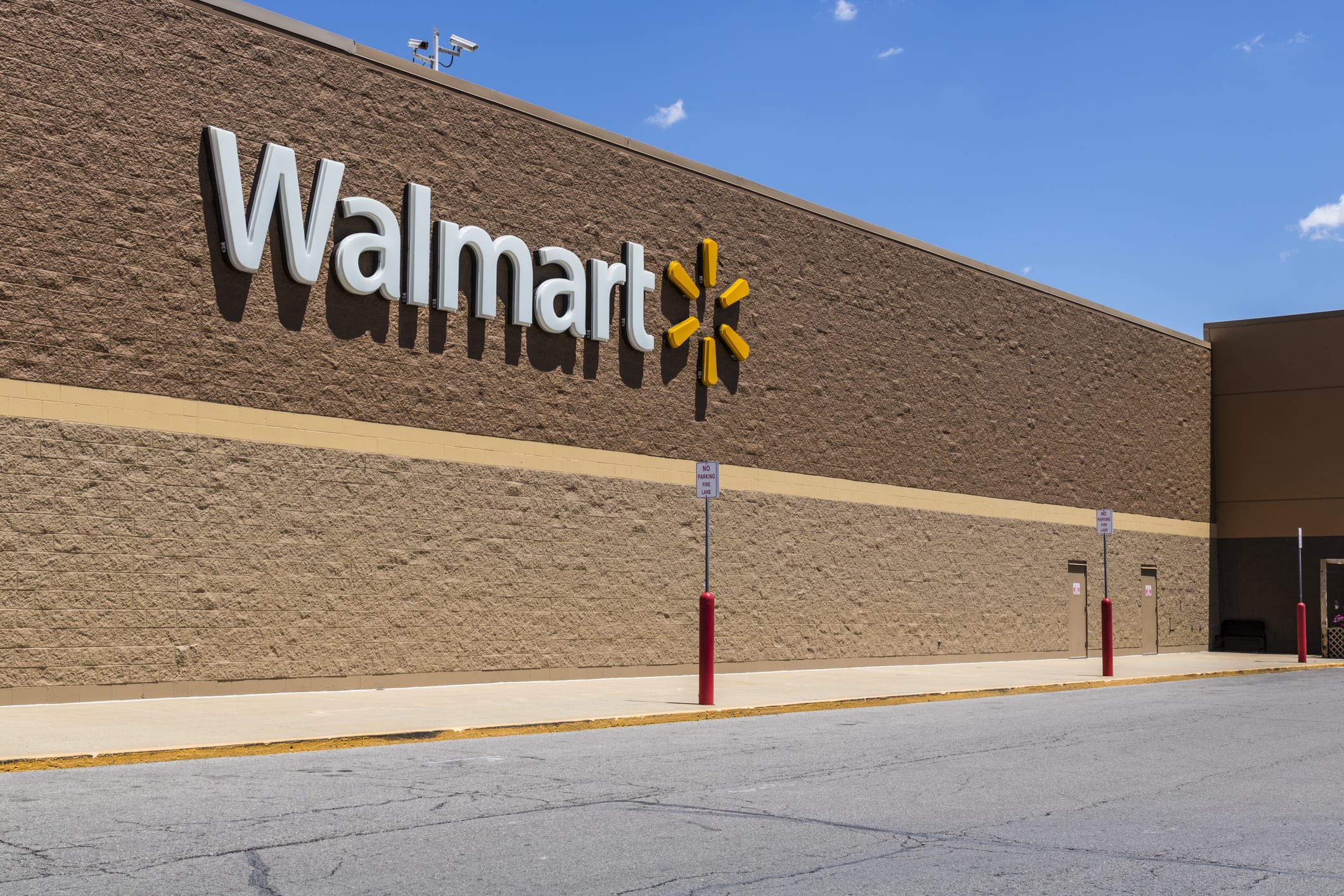 Walmart sign on building