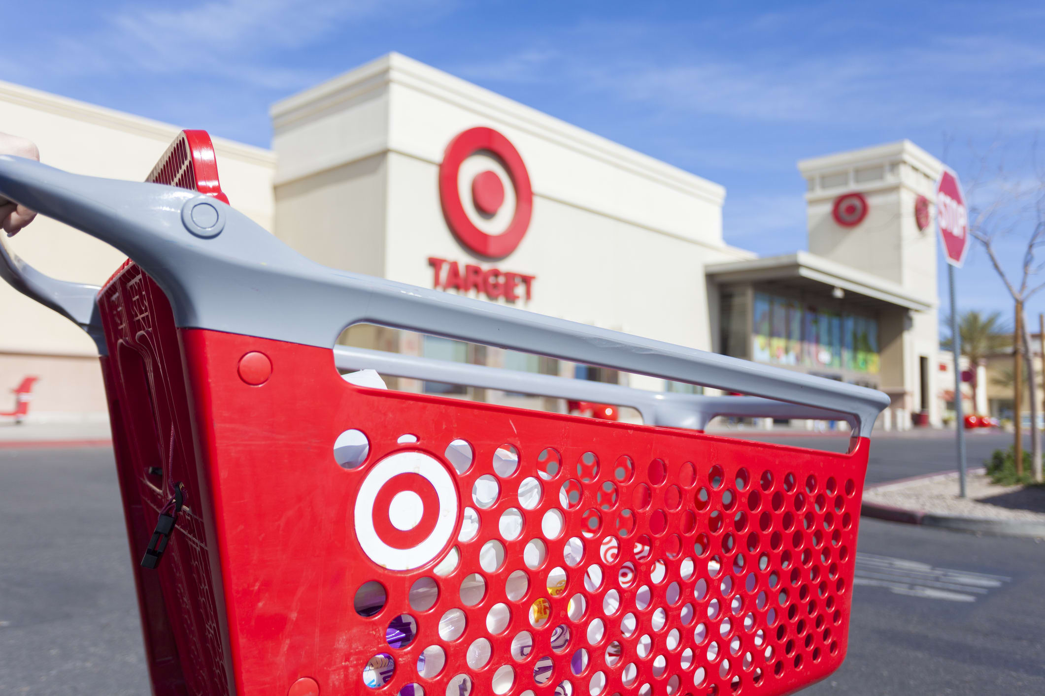 Target cart in store lot