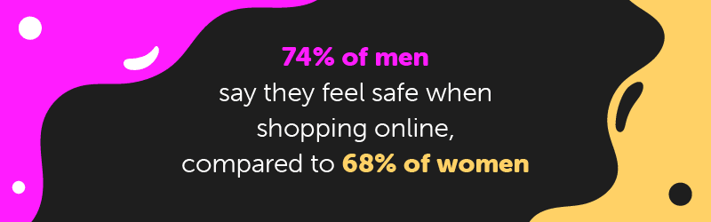 men say they feel safe when shopping online