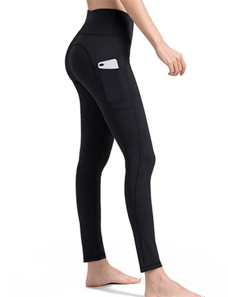 high waisted compression leggings with pockets