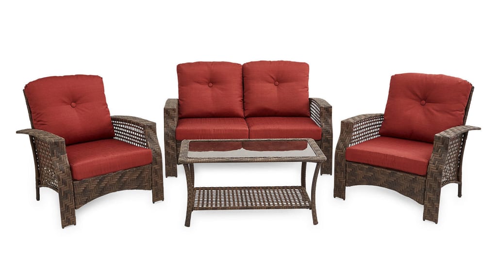 Outdoor Oasis Palm Island 4 Piece Wicker Set For 337