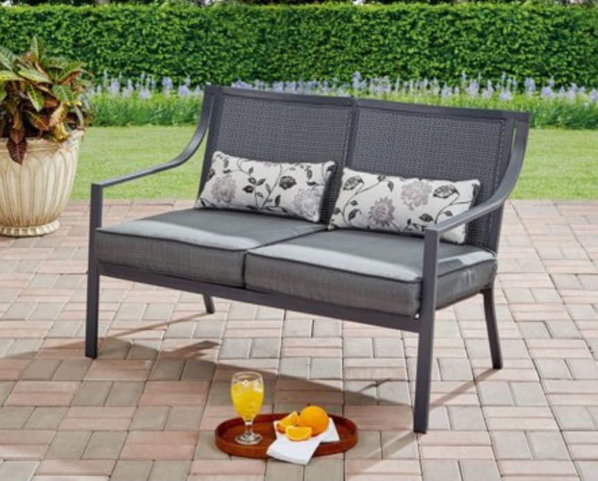 Mainstays Alexandra Square Outdoor Loveseat Garden Bench For 90 Ms17 301 104 01