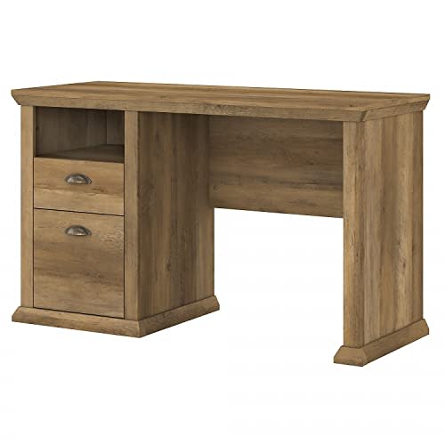 Bush Furniture Yorktown Home Office Desk with Storage, 50W, Reclaimed