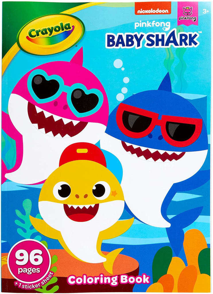 Crayola Baby Shark Coloring Book For 2