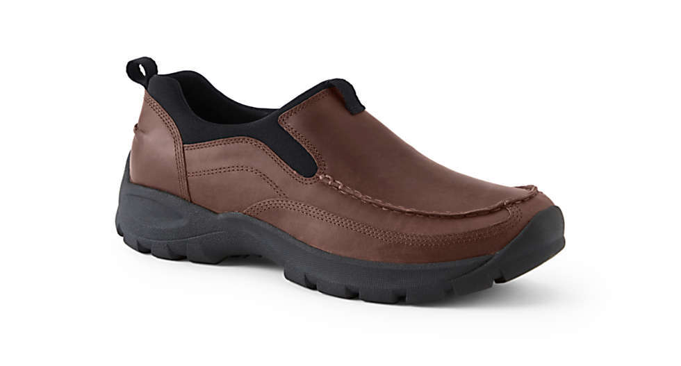 Lands� End Men�s AllWeather Leather SlipOn Moc Shoes for 37