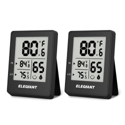 Elegiant Indoor Digital Temperature and Humidity Monitor 2-Pack for $7 + free shipping