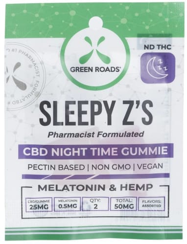 Green Roads CBD 50mg Sleepy Z's Gummies for $7 + free shipping