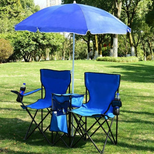 Foldable Camping Double Chair w/ Table & Cooler for $50 + free shipping
