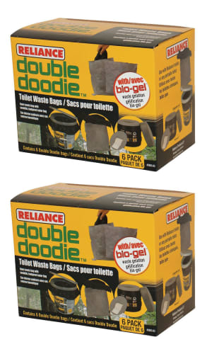 Reliance Double Doodie 2L Portable Toilet Waste Bag 12-Pack for $30 + free shipping
