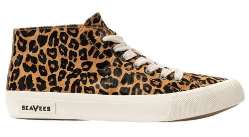 SeaVees Women's California Special Mulholland Leopard High Top Sneakers for $16 + free shipping