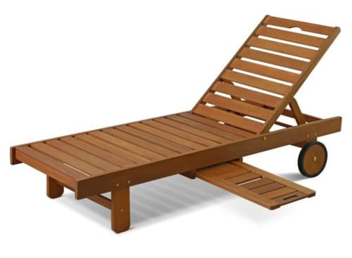 Furinno Tioman Hardwood Sun Lounger w/ Tray for $193 + free shipping