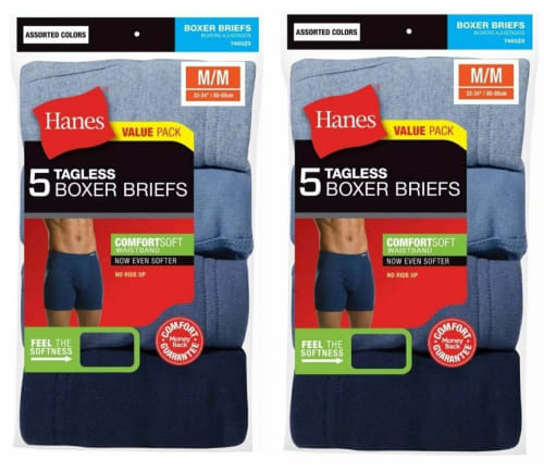 Hanes Men's Boxer Briefs 10-Pack (Small) for $20 + free shipping