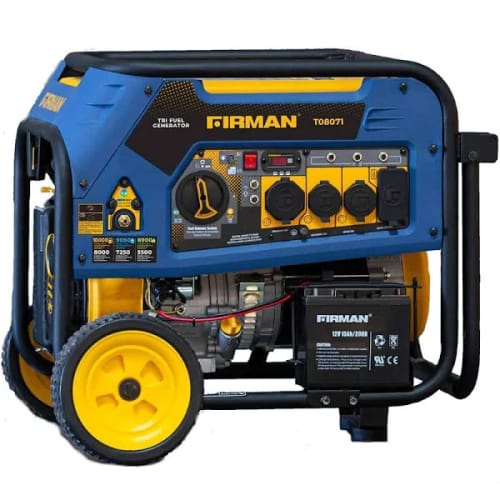 Certified Refurb Firman Tri Fuel Electric Start Portable Generator for $550 + free shipping